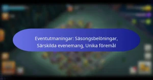 Read more about the article Eventutmaningar: Säsongsbelöningar, Särskilda evenemang, Unika föremål