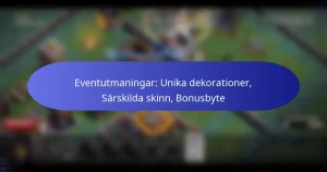 Read more about the article Eventutmaningar: Unika dekorationer, Särskilda skinn, Bonusbyte