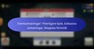 Read more about the article Eventutmaningar: Ytterligare byte, Exklusiva utmaningar, Magiska föremål