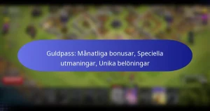 Read more about the article Guldpass: Månatliga bonusar, Speciella utmaningar, Unika belöningar