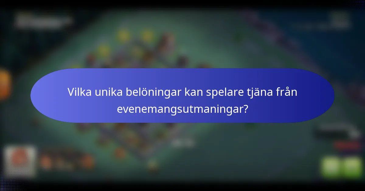Vilka unika belöningar kan spelare tjäna från evenemangsutmaningar?